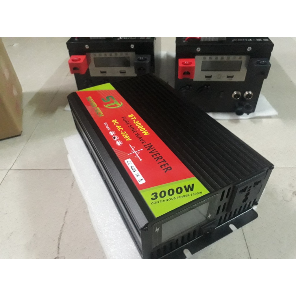 Bộ đổi điện inverter  48V sang 220v sine chuẩn 3000W ST RED