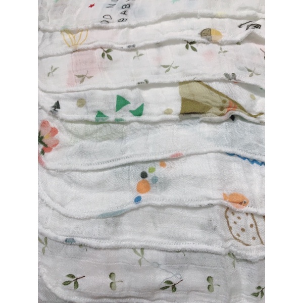 Sét 10 khăn sữa Aden sợi tre 100% siêu mềm 2 lớp