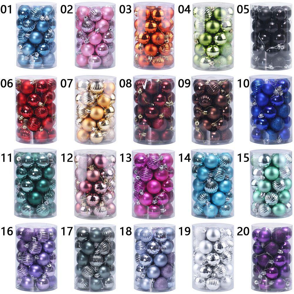 Set 1 34 Quả Châu Nhựa 4cm Trang Trí Giáng Sinh