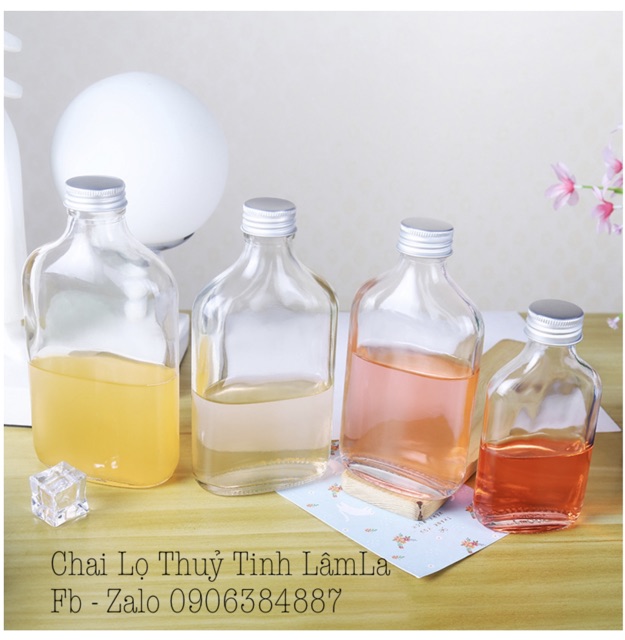 Chai Thuỷ Tinh Dẹp Cổ Cao 350ml - 500ml