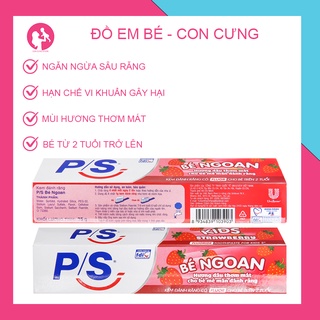 Kem đánh răng cho bé trên 2 tuổi P/S bé ngoan hương dâu 35g - con cưng akachan