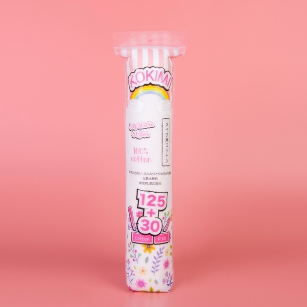 Bông Tẩy Trang Mihoo Kokimi Bông Tròn Túi 155 Miếng Cotton Pads Hàng Chính Hãng