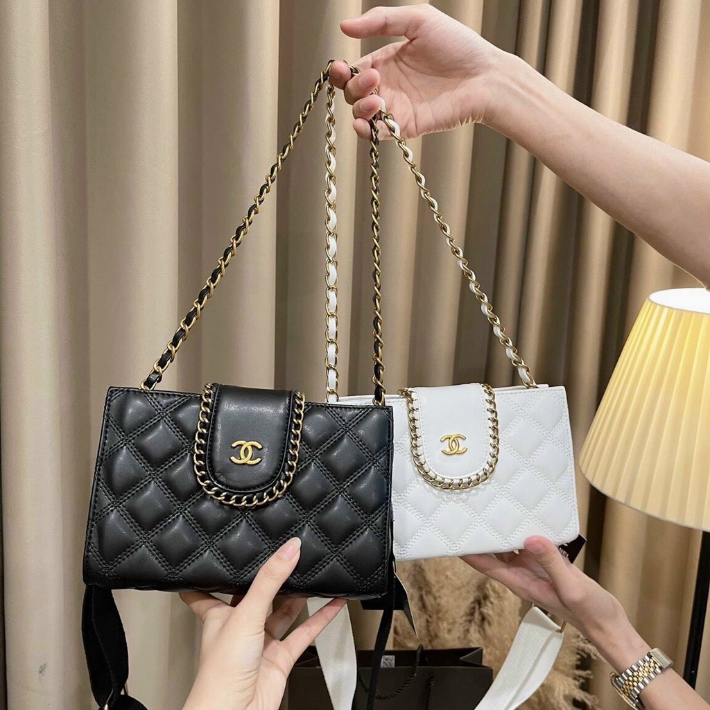 Túi xách nữ đeo chéo ô trám 2 màu hot trend 2022