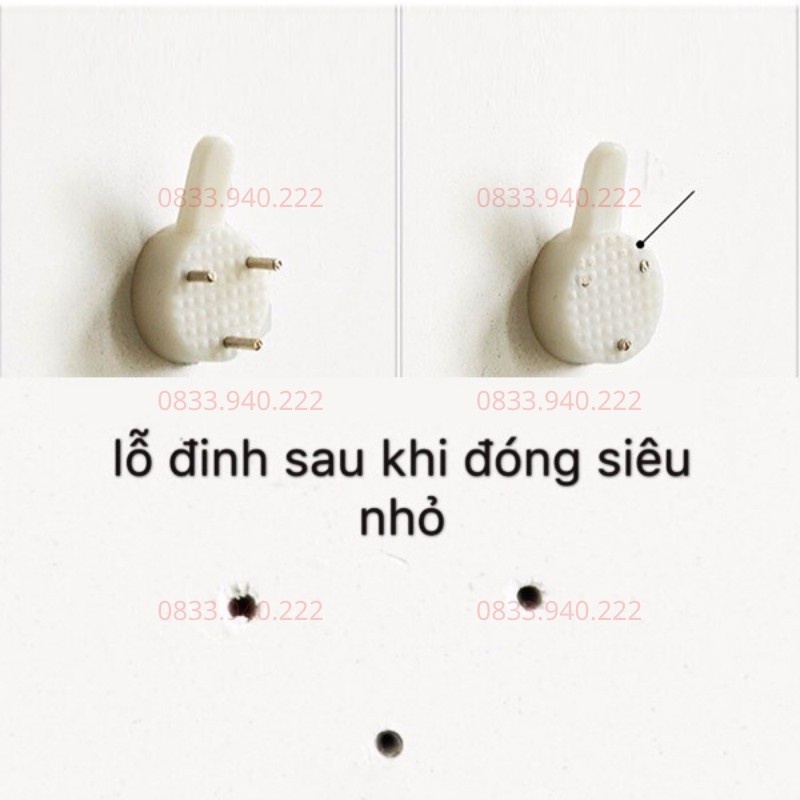 [NGHIENDECOR]COMBO 5 ĐINH 3 CHÂN, 4 CHÂN TREO TRANH, TREO TẤM LƯỚI DECOR ĐÓNG TƯỜNG KHÔNG KHOAN