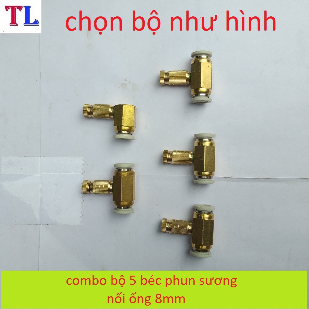 Bộ 5 Béc phun sương bằng đồng - béc phun sương