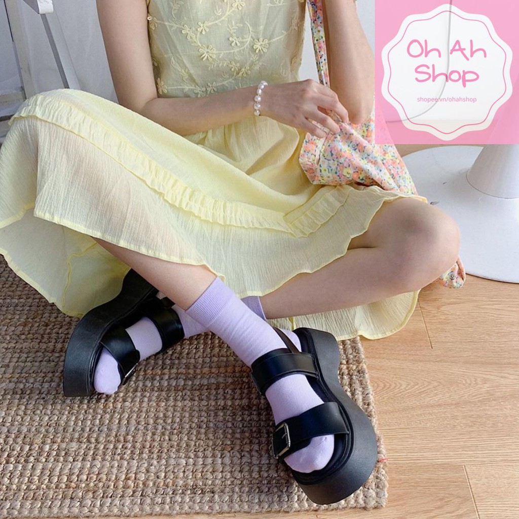 [Mã FASHIONT4WA2 giảm 10k đơn từ 50k]  Dép Sandal Dép quai hậu chuẩn dáng HOT Hàn Quốc Hack Chiều Cao