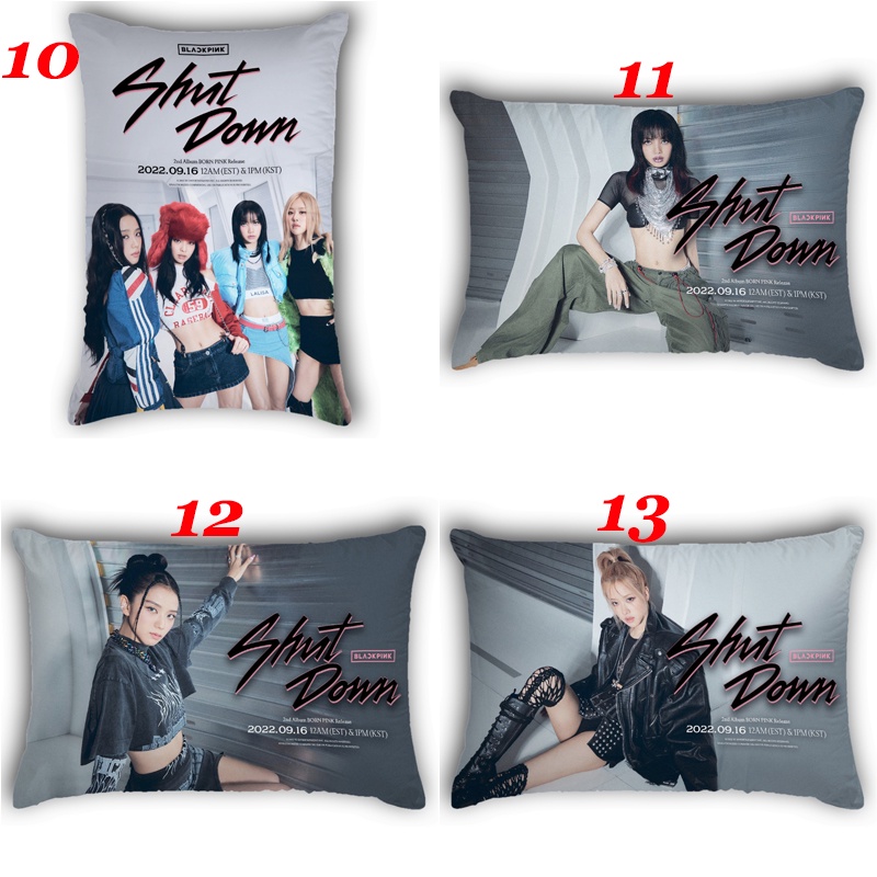 Vỏ Gối Chữ Nhật In Hình Jisoo, Jennie, Ros Và Lisa BLACKPINK Một Mặt Bằng Polyeste