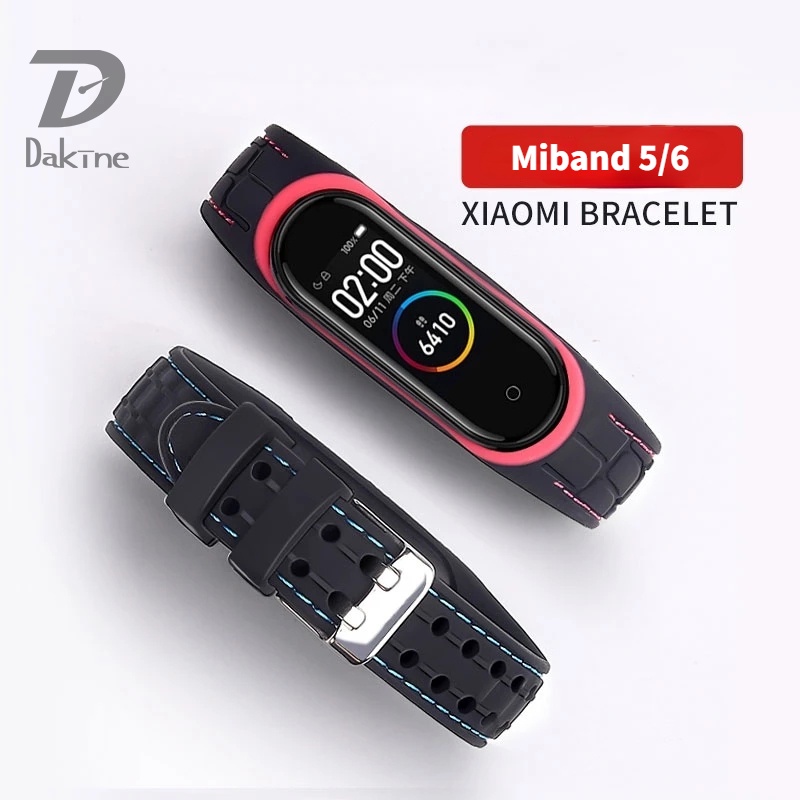 XIAOMI Dây Đeo Cổ Tay Thay Thế Bằng Silicon Chống Mồ Hôi Cho Mi Band 6 5