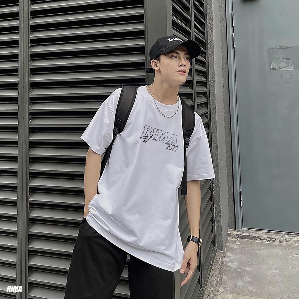 Áo Thun Tay Lở SIGNATURE Phôn Rộng Nam Nữ Unisex Cotton Cao Cấp Đẹp Freesize Hình Trắng Đen Xanh Navy Họa Tiết RIMA