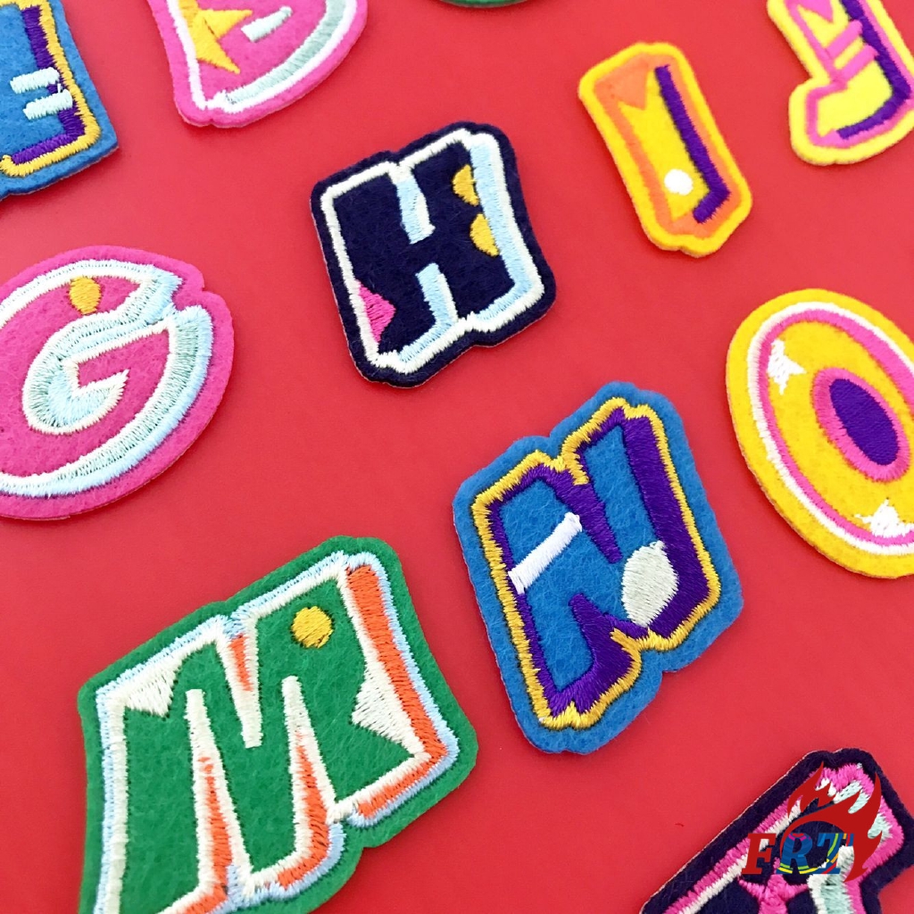 ☸ Colorful Letter Patch ☸ 1Pc Diy Sew On Iron On Patch Apparel Applique（Letter：T-Z）