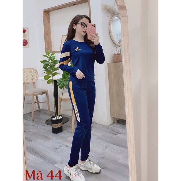 bộ cotton cổ tròn