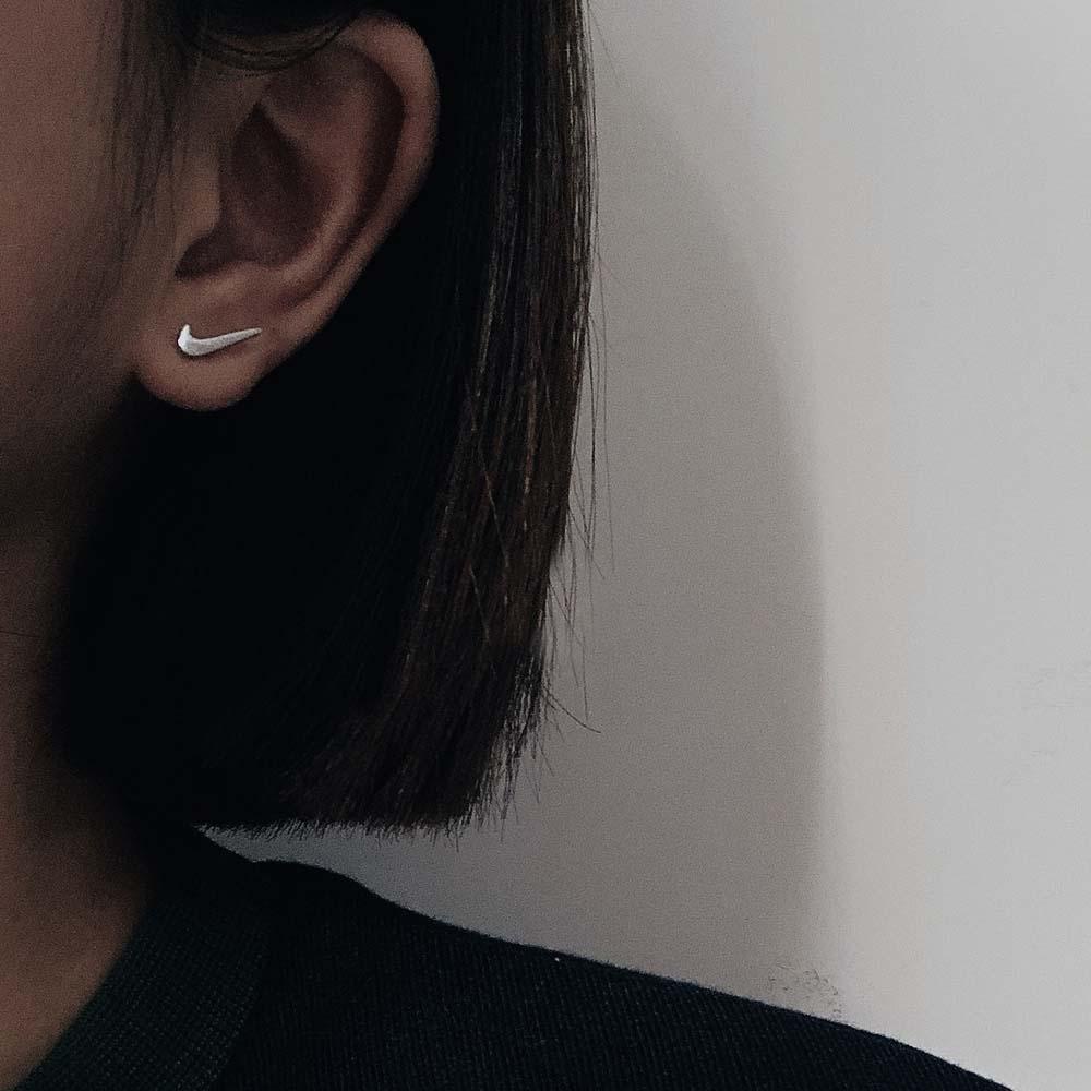 Bông Tai Dạng Móc Hình Thẻ Phong Cách Harajuku Cá Tính Cho Nam Và Nữ
