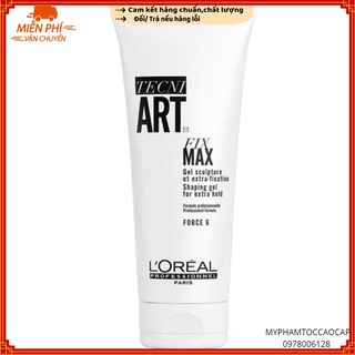 Gel định hình tóc siêu cứng l'oreal tecni.art fix max 200ml