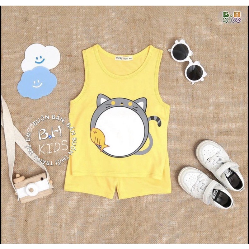 Bộ ba lỗ Minkymom (Chất thun lạnh) siêu mát cho bé