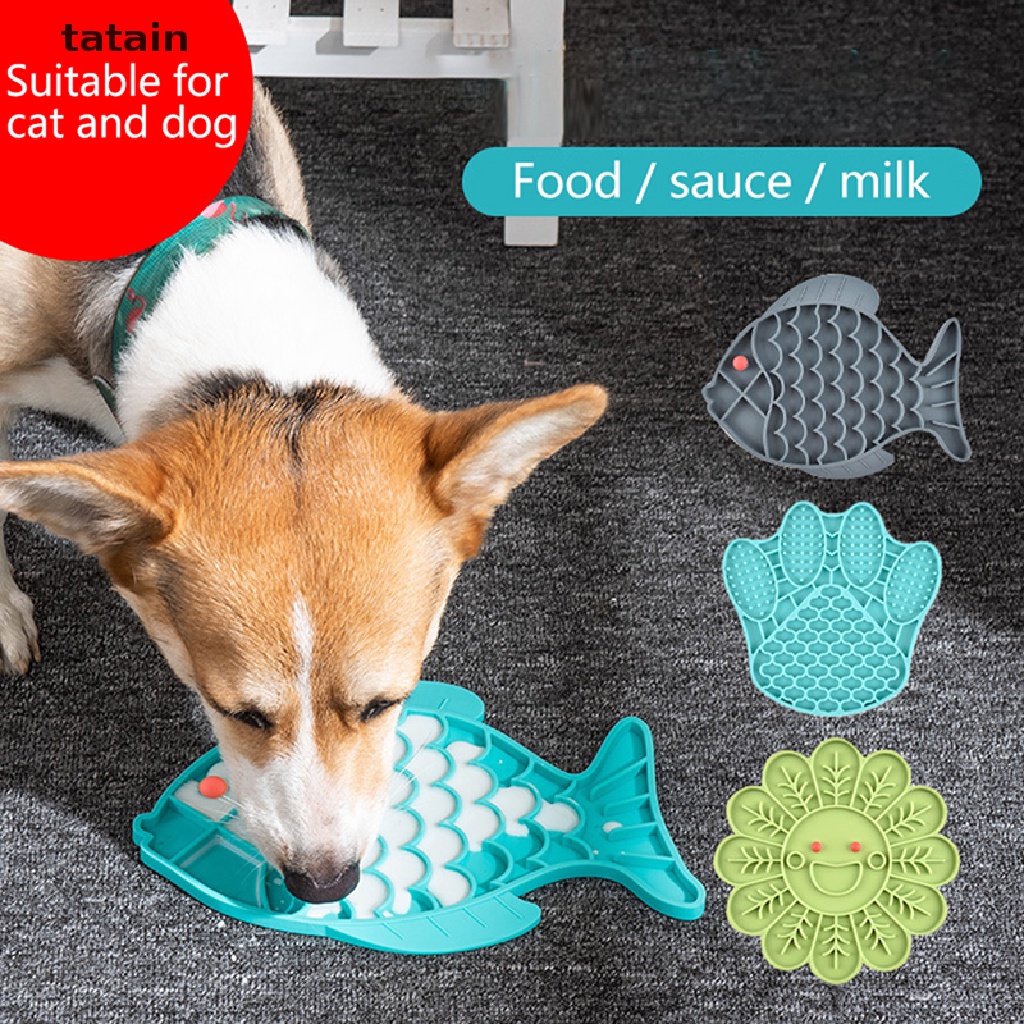 [TAT] Silicone Bowl Dog Lick Mat Slow Feeding Food Bowl For Dogs Cat Treat Feeder CVX