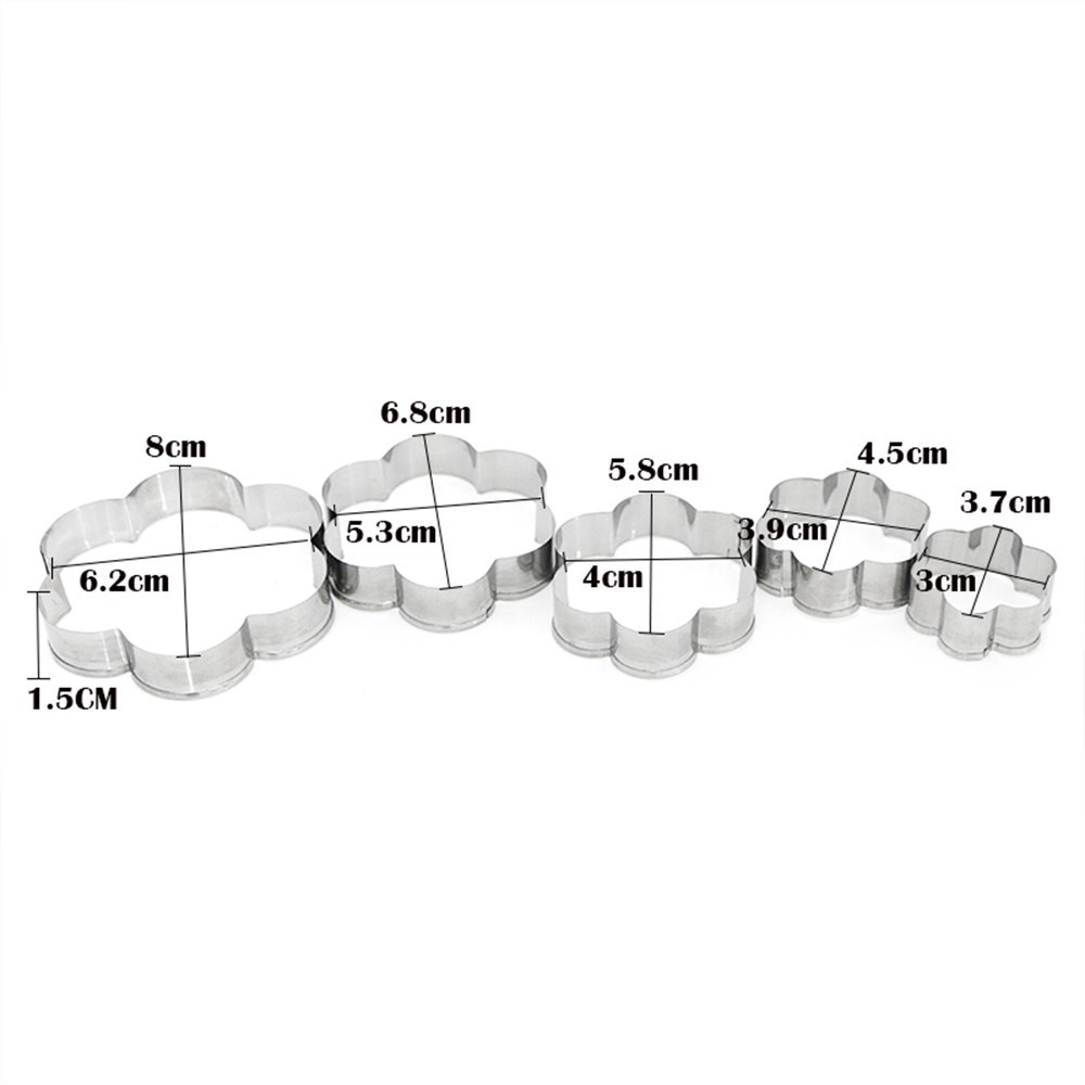 Khuôn cắt bánh cookie & biscuit hình bông hoa bằng inox