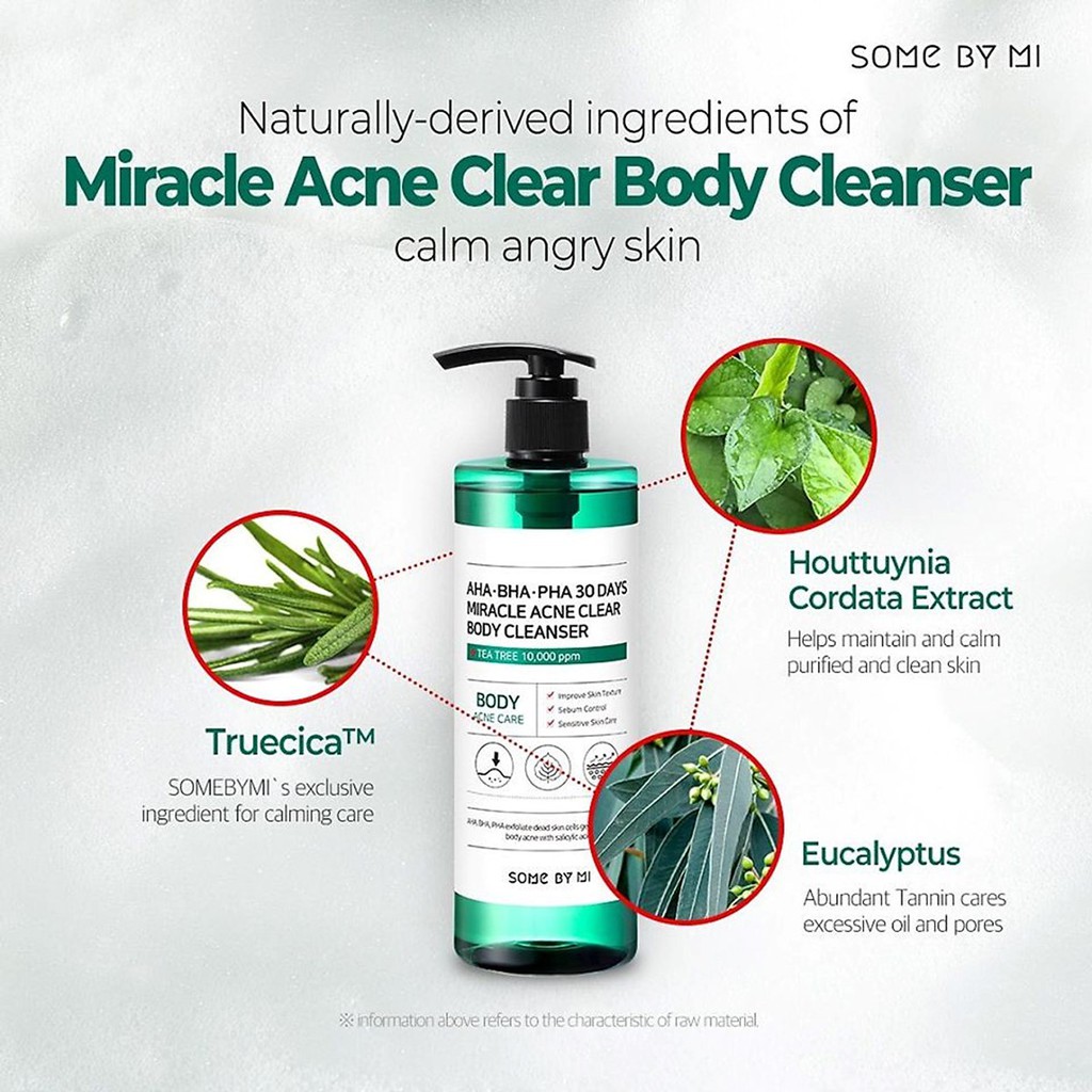 Sữa Tắm Làm Giảm Mụn, Ngăn Ngừa Mụn Cơ Thể Some By Mi AHA-BHA-PHA 30 Days Miracle Acne Body Cleanser 400g