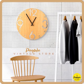 Đồng hồ treo tường vân gỗ trang trí decor MS03 (Follow shop để nhận mã giảm giá)