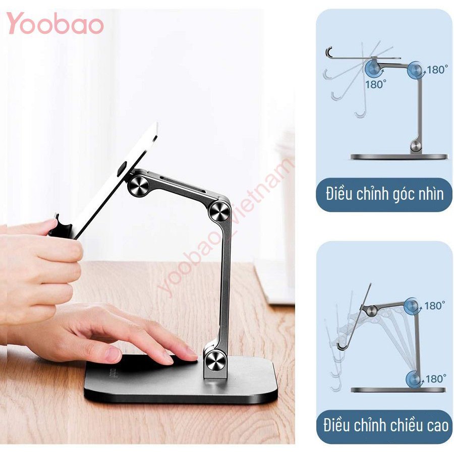 Giá Đỡ Điện Thoại, Máy Tính Bảng iPad Chất Liệu Hợp Kim Nhôm Cao Cấp - YOOBAO B3L