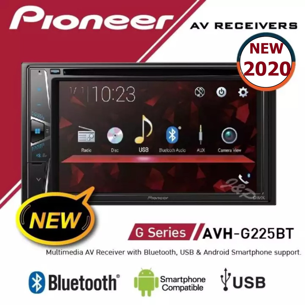 Pioneer AVH-G225BT Màn hình DVD đa phương tiện có Bluetooth