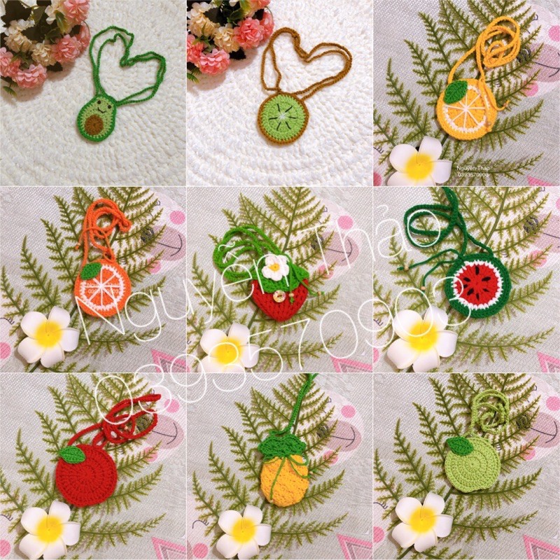 Túi đựng tỏi handmade cho bé hình các loại quả