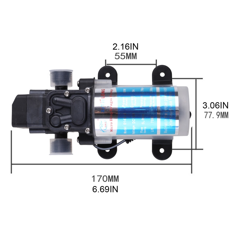 Máy Bơm Tưới Nước 12V 60W Cao Cấp Tiện Dụng