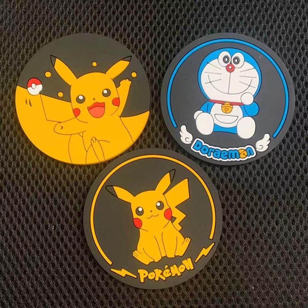 Miếng Lót Ly Hình POKEMON Dễ Thương Trang Trí Nội Thất Xe Hơi