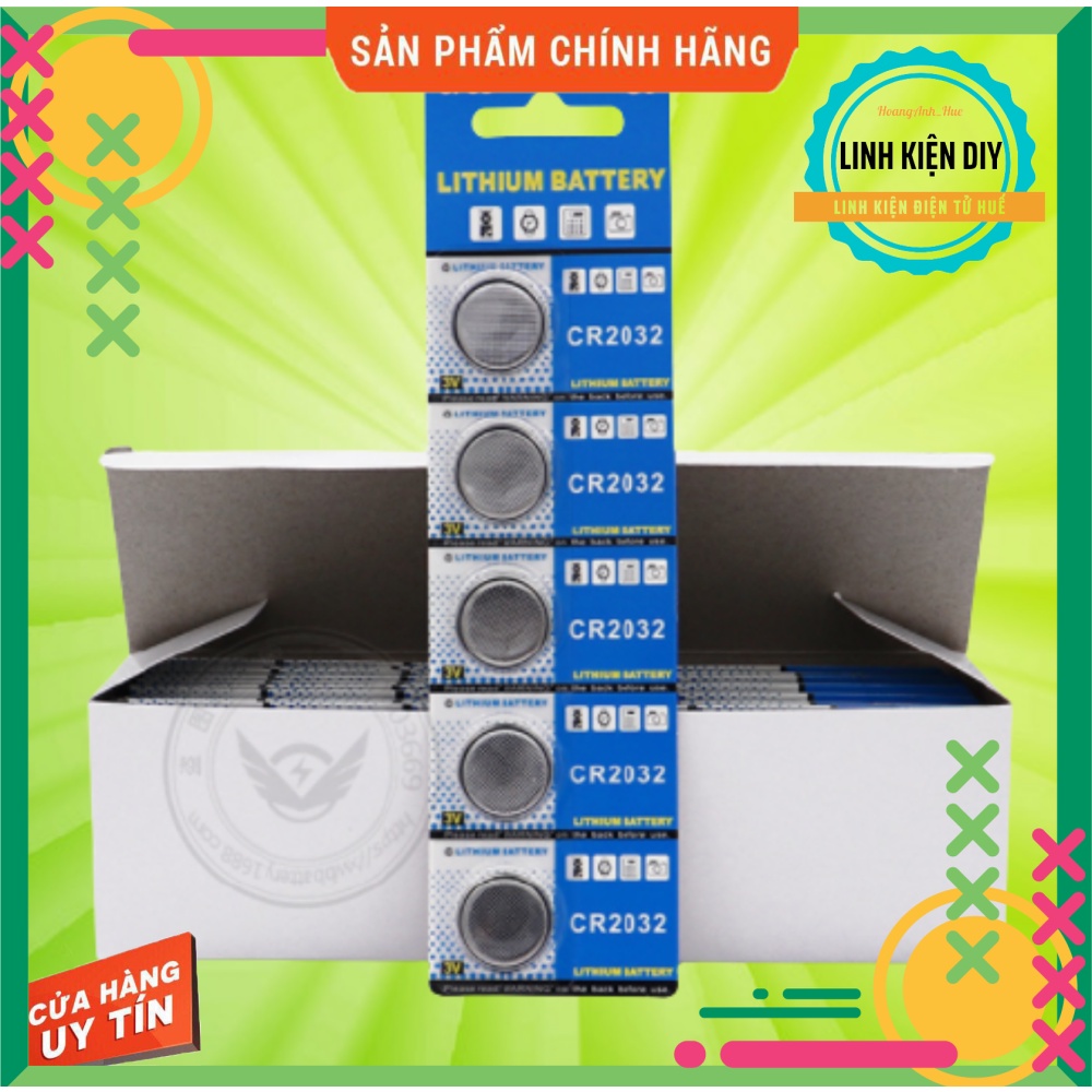 Vỉ 5 Viên Pin cúc áo pin CMOS CR2032 / CR2025 / CR2016 / CR1632 / LR44  Pin 3V Lithium dùng cho đồng hồ máy tính bỏ túi