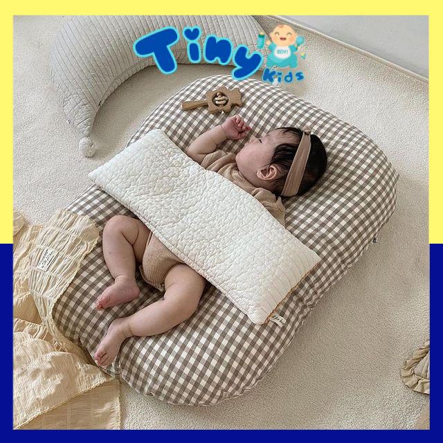 Đệm Thông Minh Cotton Phong Cách Hàn Chần Bông Cao Cấp Chống Móp Đầu Cho Bé (Size 70 x 70cm) - Tiny Kids