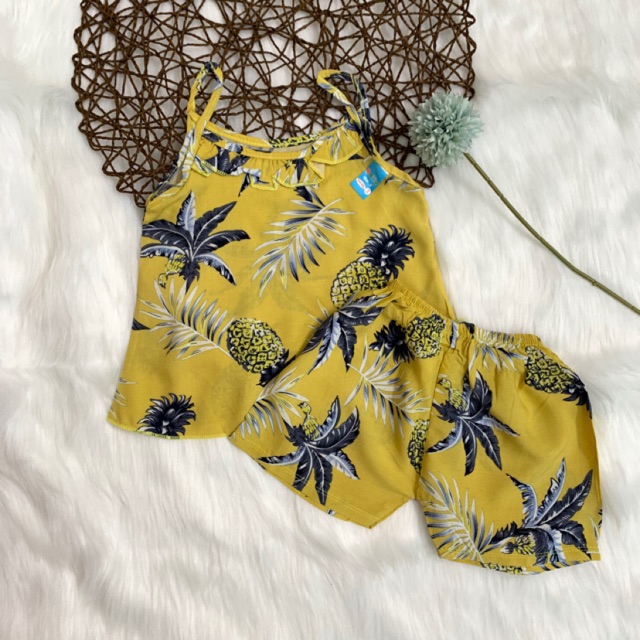 Bộ lanh 2 dây bé gái (5-16kg)