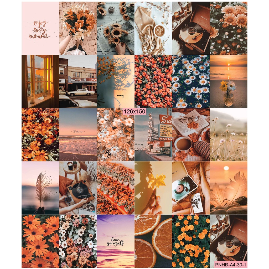 Combo Set 50 tờ Decal dán tường trang trí khổ A4,A5 - Trang trí Phòng ngủ