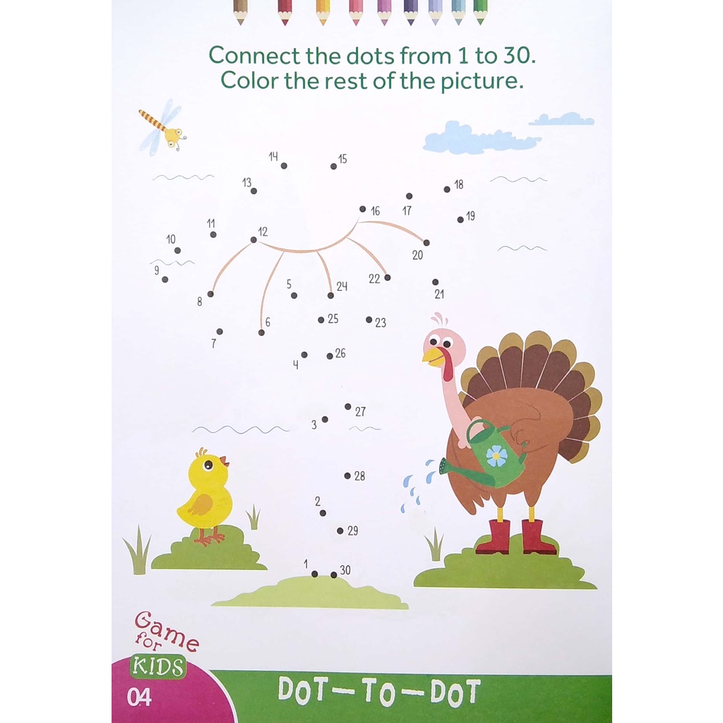 Sách Dot To Dot Color - The Rest Of The Picture - Nối Số Và Tô Màu 2