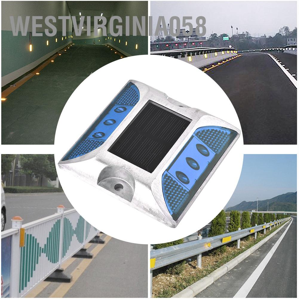 Hàng Hot Đèn đánh dấu mặt đất 6 LED năng lượng trời chiếu sáng đường lái xe ngoài không thấm nước Hàng giao ngayWestvirginia058