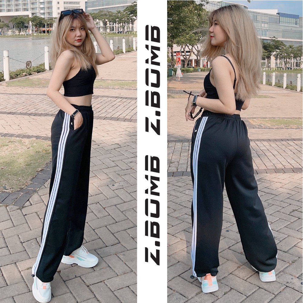 Quần Jogger Bò Sữa Nam Nữ Unisex Ống Rộng Có Bo Ống 2 Form ZBOMB