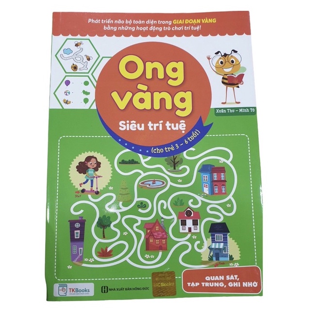 Sách - Ong vàng siêu trí tuệ 4 cuốn cho trẻ từ 3-6 tuổi