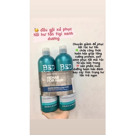 Cặp dầu gội Tigi Đỏ 750ml UK