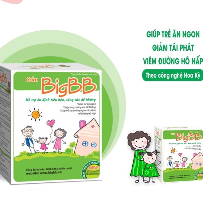 Cốm BigBB giúp trẻ ăn ngon, tăng sức đề kháng 16 gói/hộp