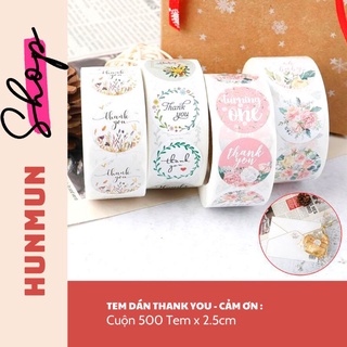 Cuộn 500 Tem Sticker Thank You - Cảm Ơn