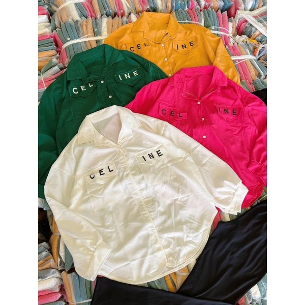 SET SƠ MI TAY DÀI THÊU CHỮ MIX QUẦN LEGGING DÀI BIGSIZE 60-105KG