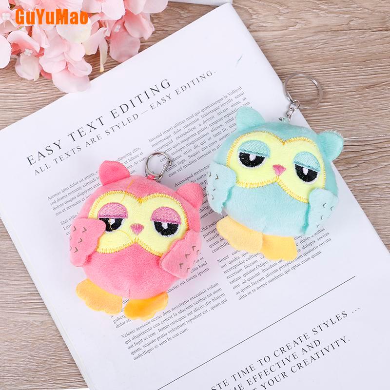 Móc Khóa Hình Chim Cú Nhồi Bông Dễ Thương Kích Thước 9Cm