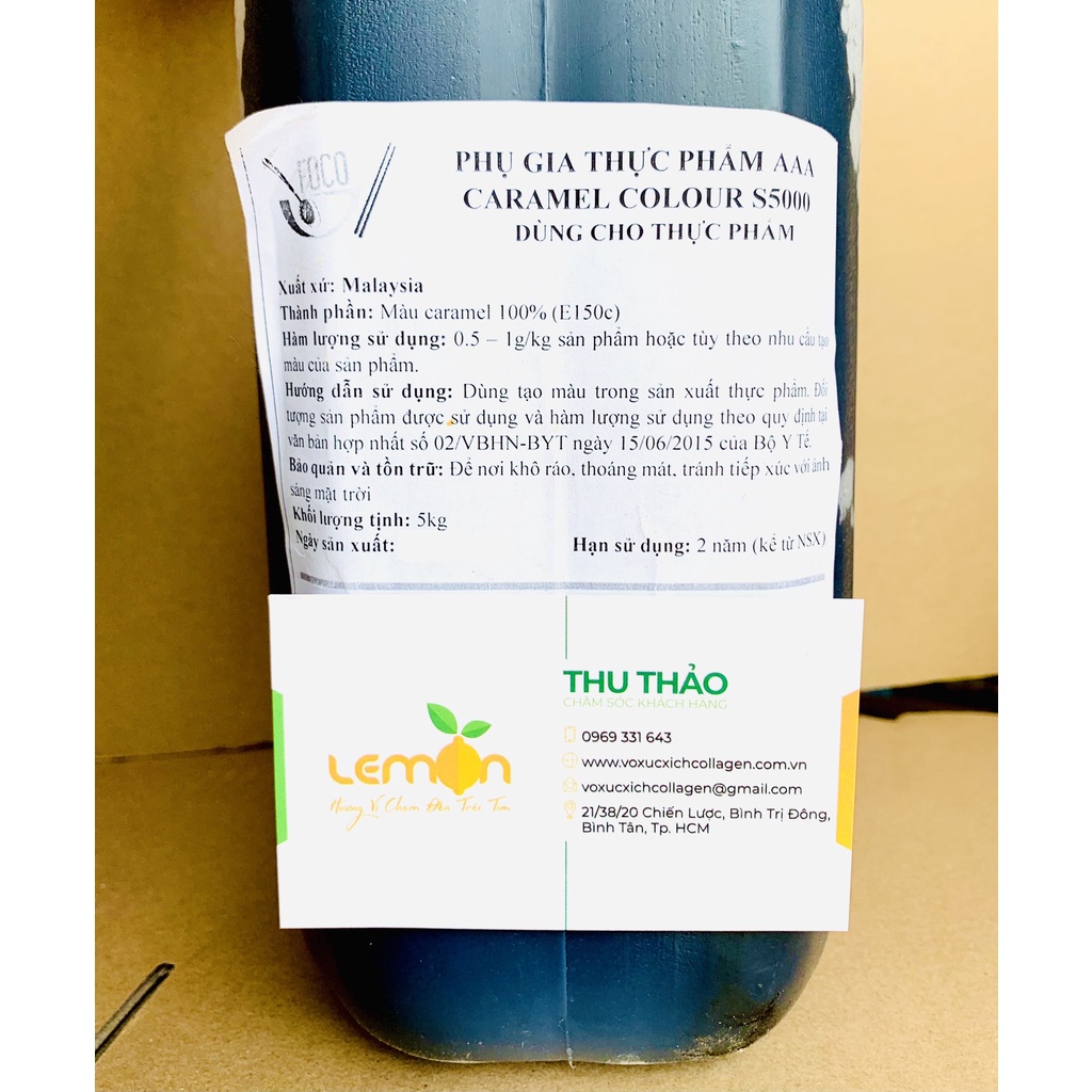 [100g-500g] Màu Caramel/ Màu nâu cánh gián hàng Malaysia - Chuyên dùng tạo màu cho chả bò, bò viên, nước tương, cà phê