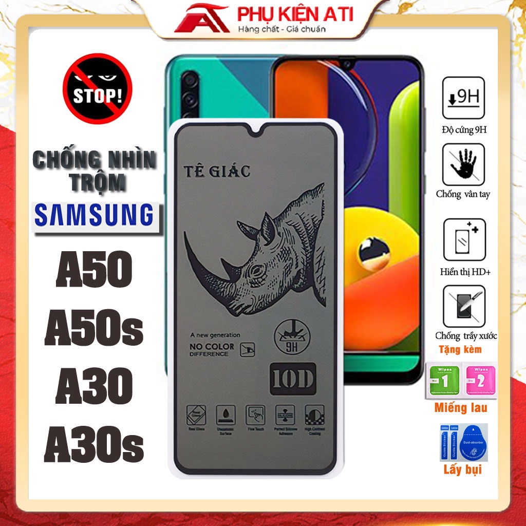 Kính cường lực Samsung A50s / A50 / A30s / A30 Chống nhìn trộm-Bảo vệ sự riêng tư-Dày dặn,cứng cáp -Phụ kiện ATI