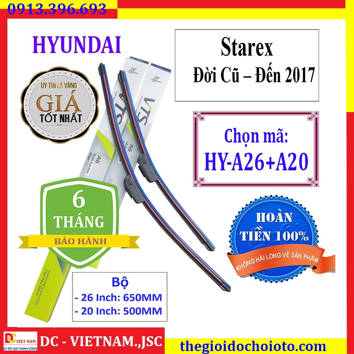 [BẢO HÀNH 1 NĂM] Bộ 2 thanh gạt nước mưa ô tô Nano xương mềm cao cấp dành cho hãng xe Hyundai: Getz-Accent-Avente