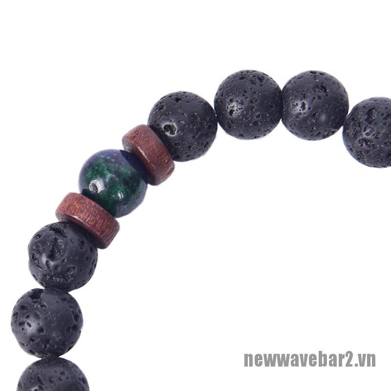 Bộ 2 Vòng Tay Đá Núi Lửa Chrysocolla