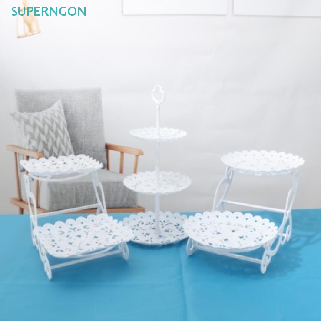 Set 1 / 2 Giá Đỡ Bánh Cupcake / Snack / Trái Cây Ba Tầng Sáng Tạo