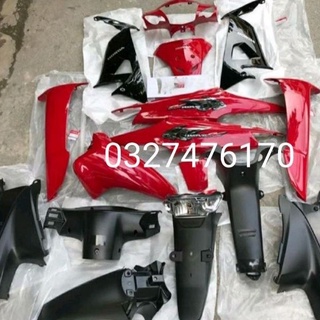Bộ nhựa dàn áo wave a 100 xương cá màu đỏ zin honda