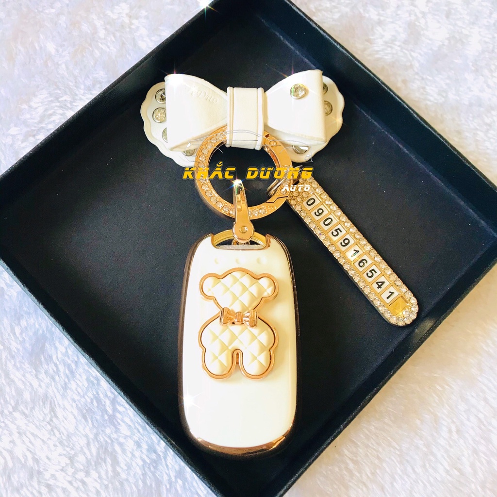 Ốp chìa khoá Vinfast Fadil TPU đính đá nhân tạo cao cấp sang trọng