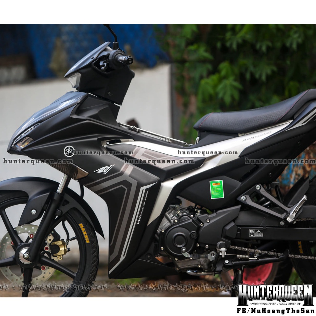 Tem rời Y16ZR in UV cao cấp, dán xe Exciter 155 đen nhám. Decal chất lượng, bền bỉ, không bay màu, kích thước chuẩn