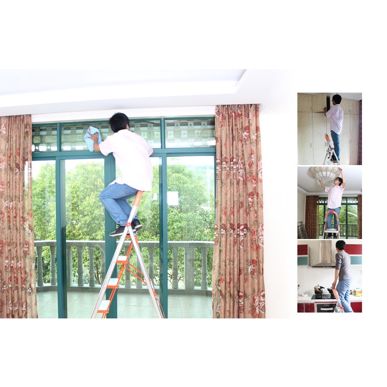 Thang nhôm ghế 4 bậc DIY TLN-04 chiều cao sử dụng tối đa 92cm