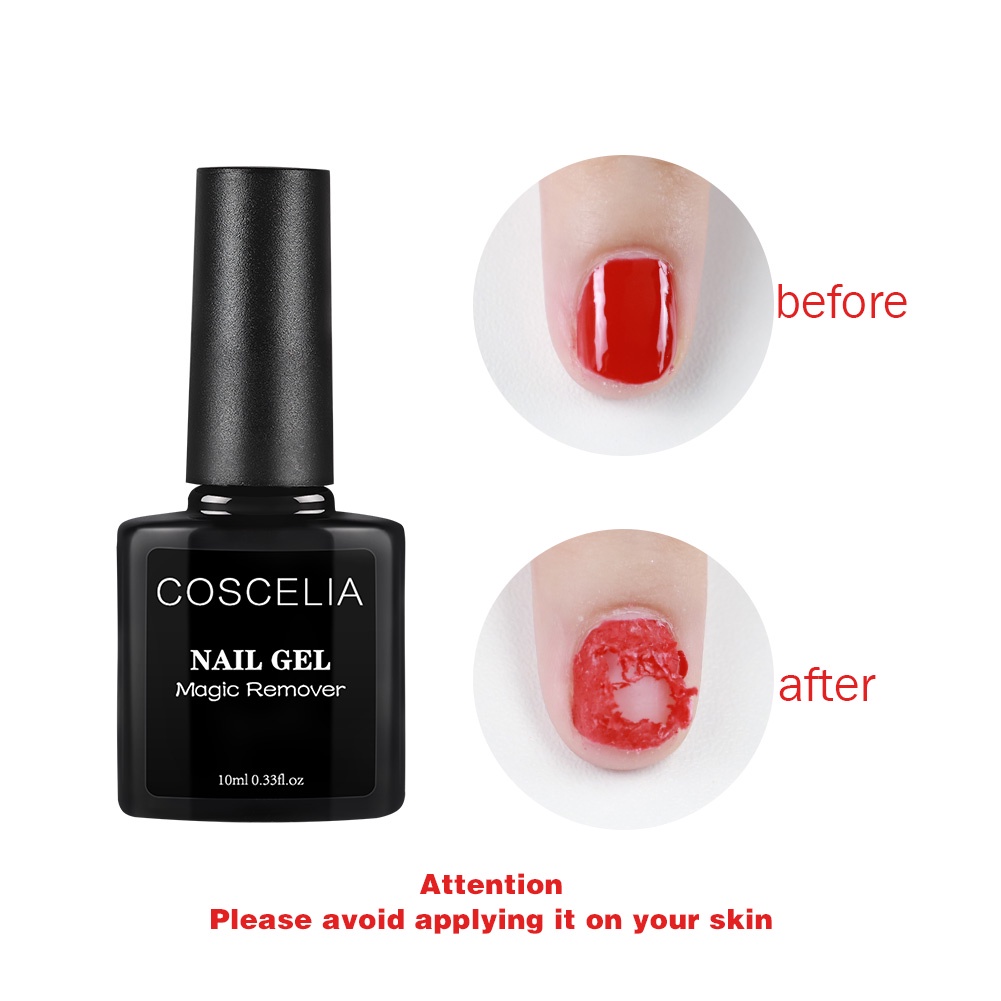 [Hàng mới về] Set Dụng Cụ Tẩy Sơn Móng Kèm Gel Coscelia 10Ml